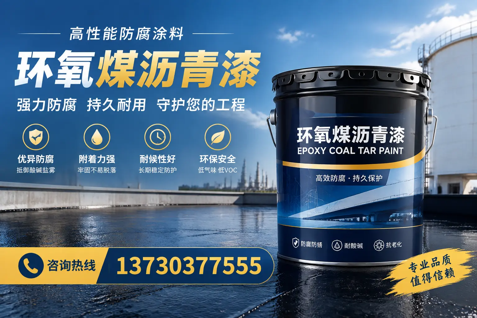 环氧煤沥青漆的耐久性分析，适合山南的使用场景